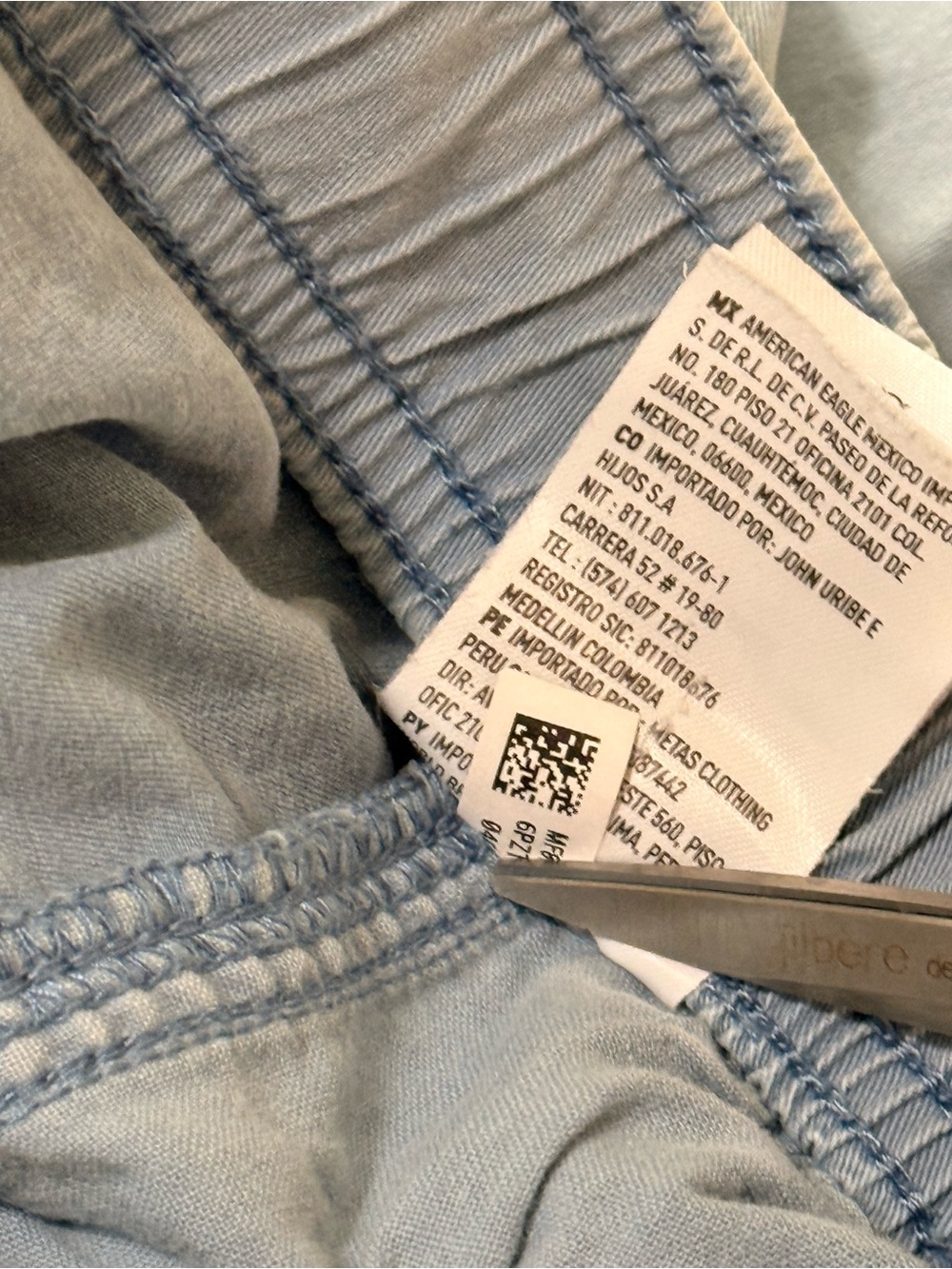 American Eagle Outfitters Light Blue Drawstring Shorts - Picture 5 of 8